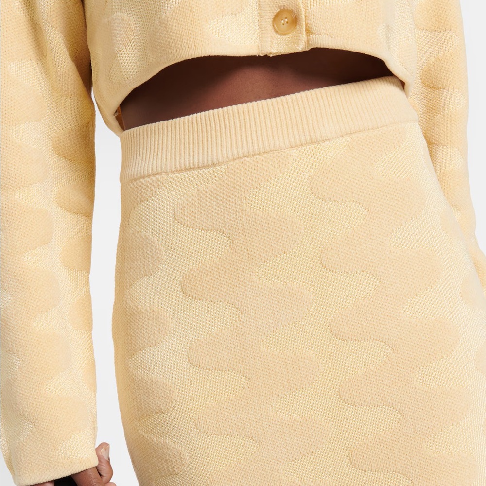 🔖NWT Nanushka Bria Creme Tubular Jacquard Mid Length Skirt - Picture 3 of 13